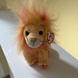 Bushy the Lion Ty Beanie Baby  2000 ~ New & Tagged